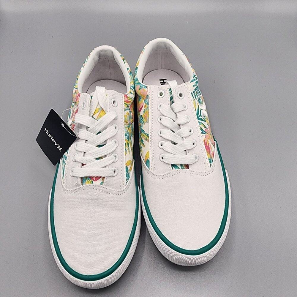 Hurley NIB Kayo lace tropical floral print sneakers woman's size 9.5 - Picture 7 of 9